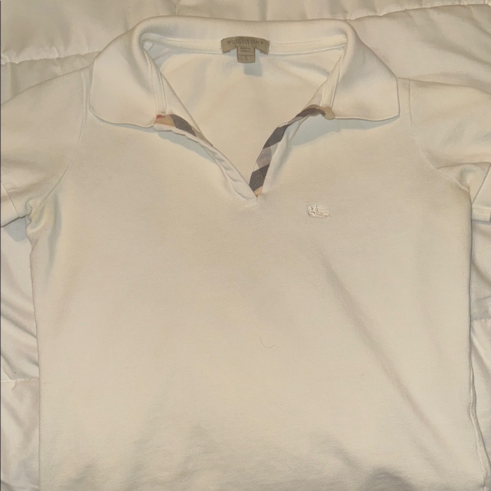 Authentic Burberry White Polo Shirt for women